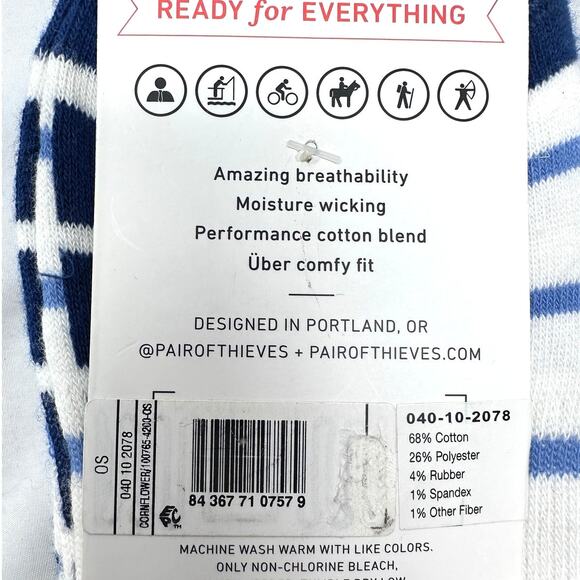 NWT Pair of Thieves Men's Crew Socks cornflower size 8-12 - Picture 2 of 4